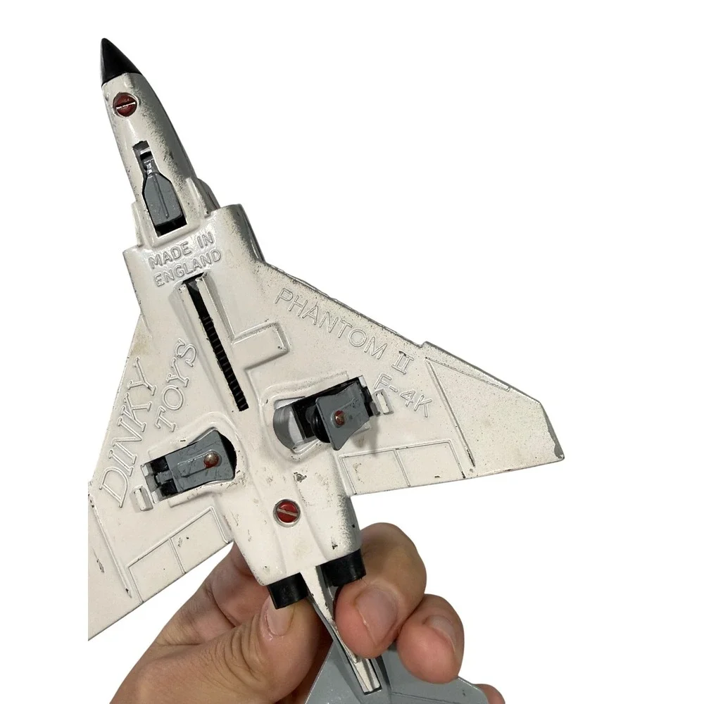 Vintage Dinky Toys Phantom‎ II F-4K Navy Jet Diecast Model Made in England Grey